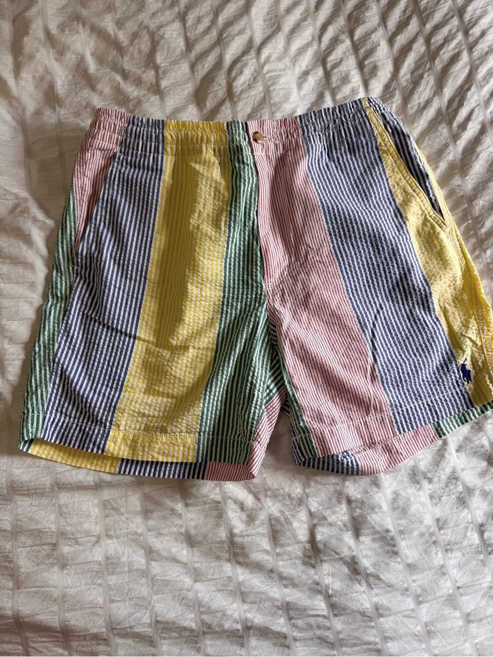 Polo Ralph Lauren Men's Striped Seersucker Shorts - Pastel Multi small